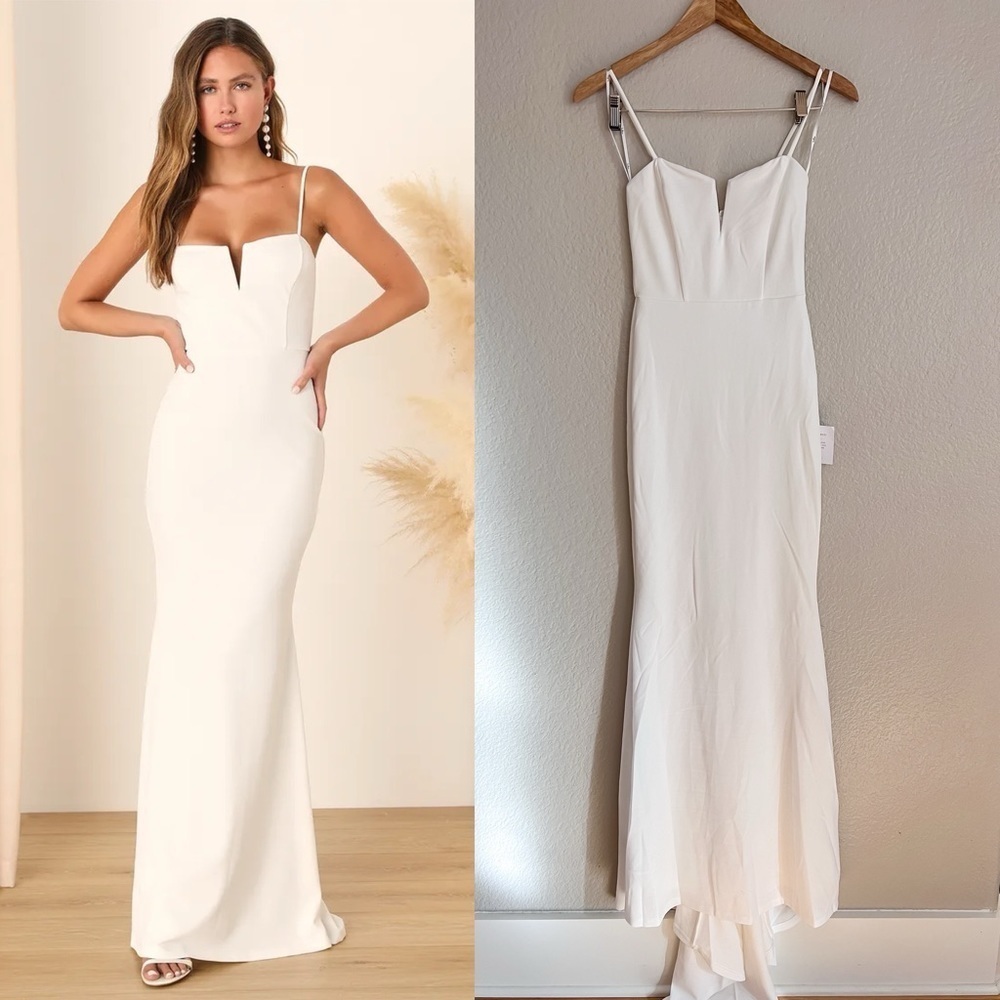 Lulu's Elegant White Wedding Dress